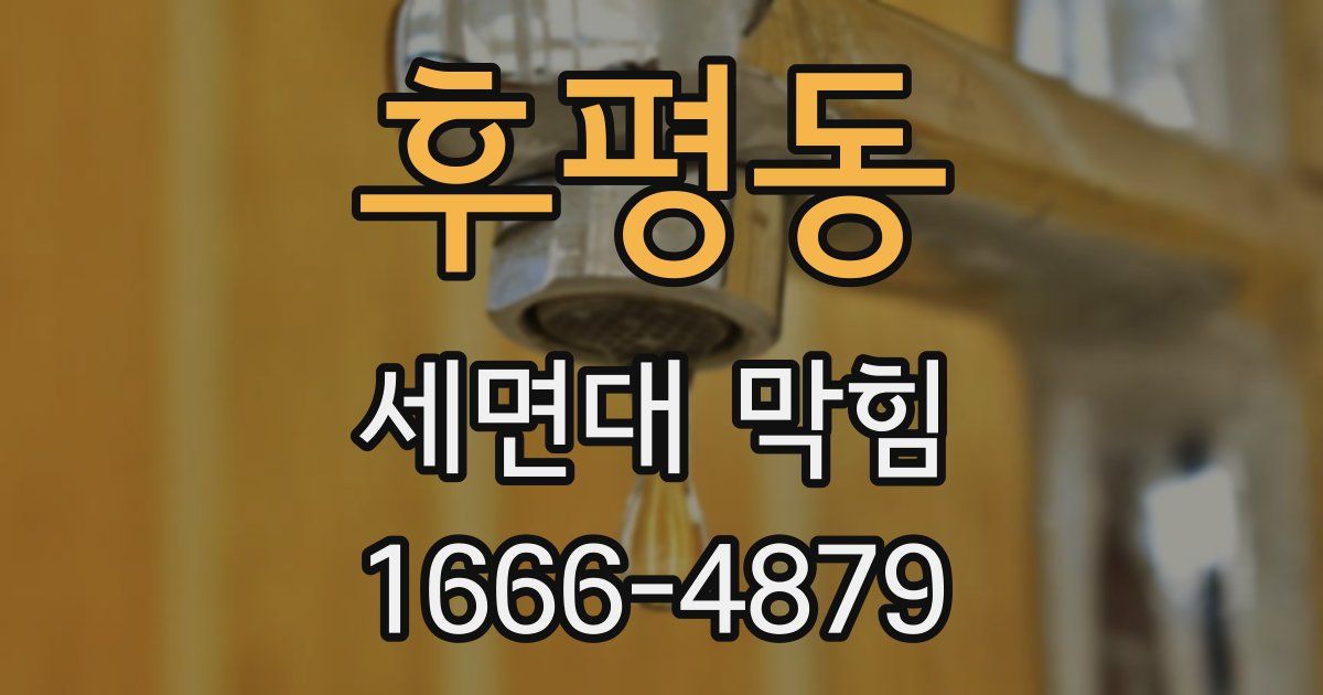 후평동 세면대 막힘