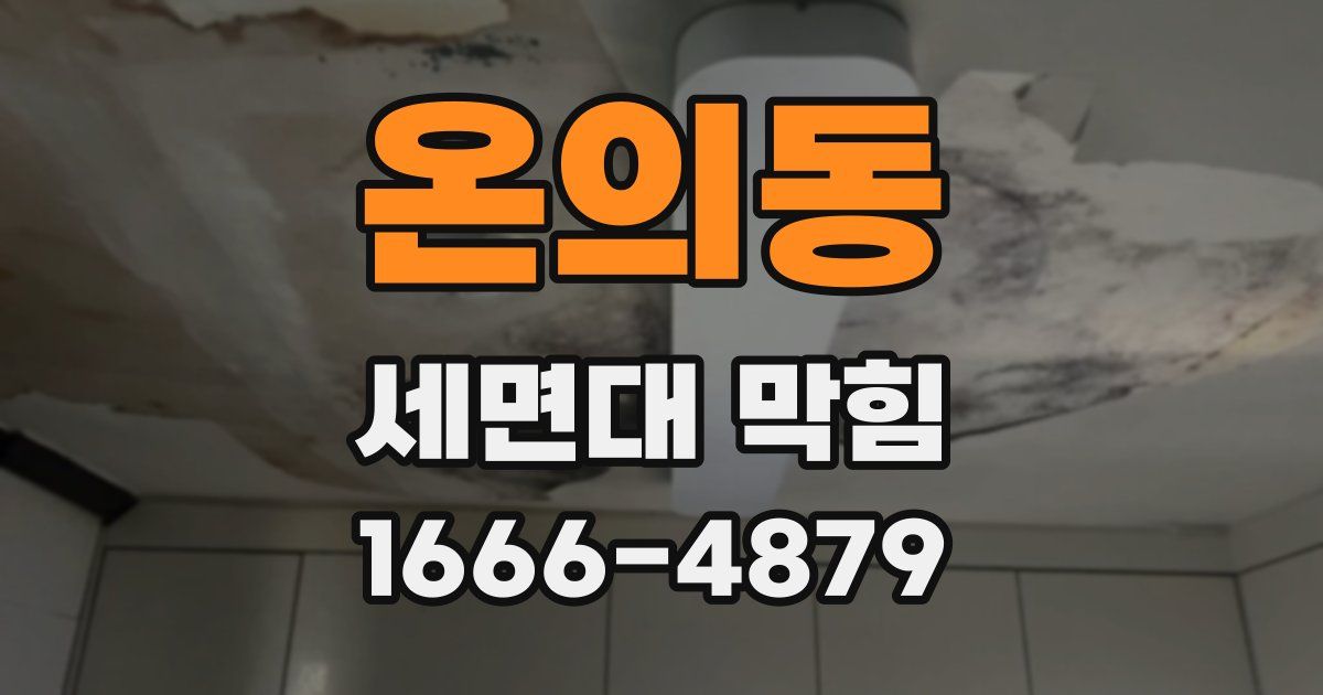 온의동 세면대 막힘