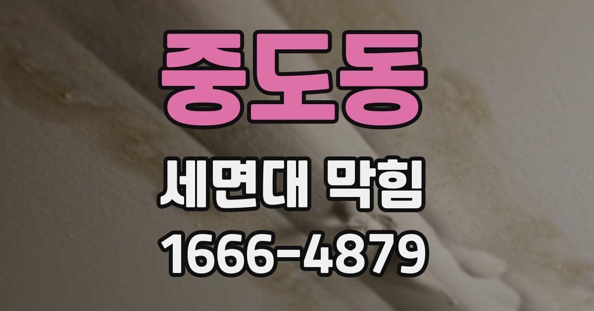 중도동 세면대 막힘