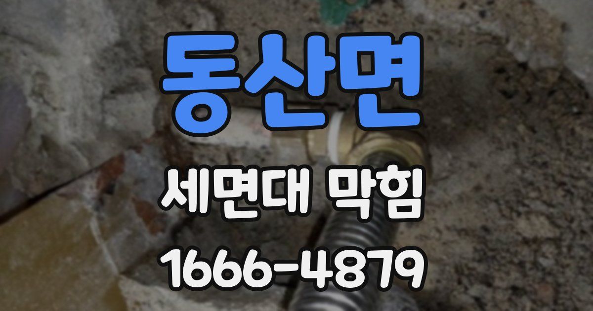 동산면 세면대 막힘