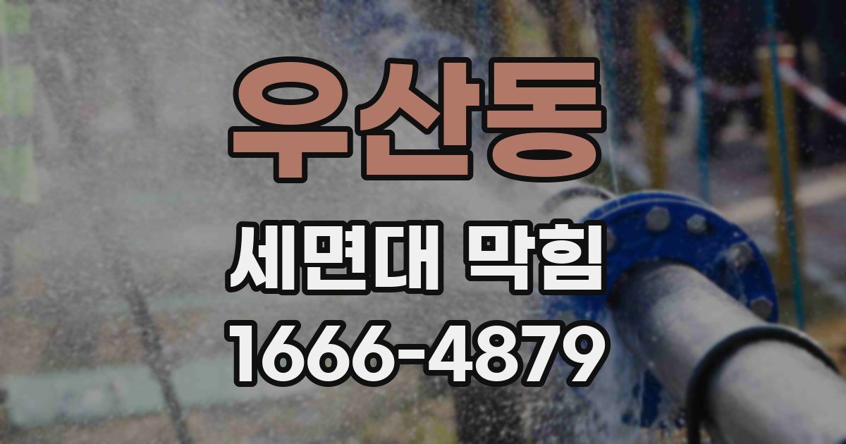 우산동 세면대 막힘