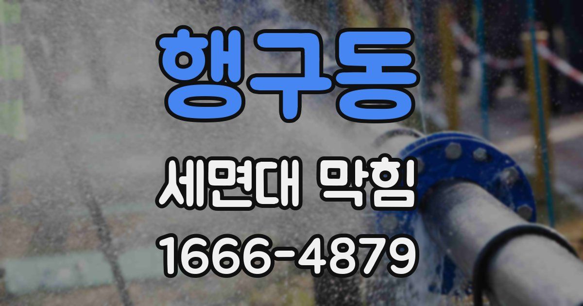 행구동 세면대 막힘
