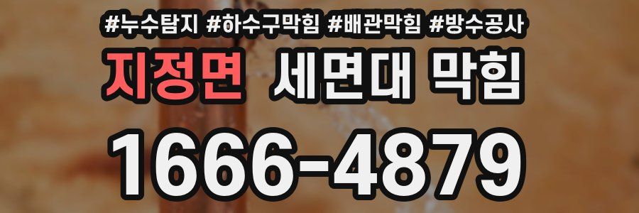 지정면 세면대 막힘