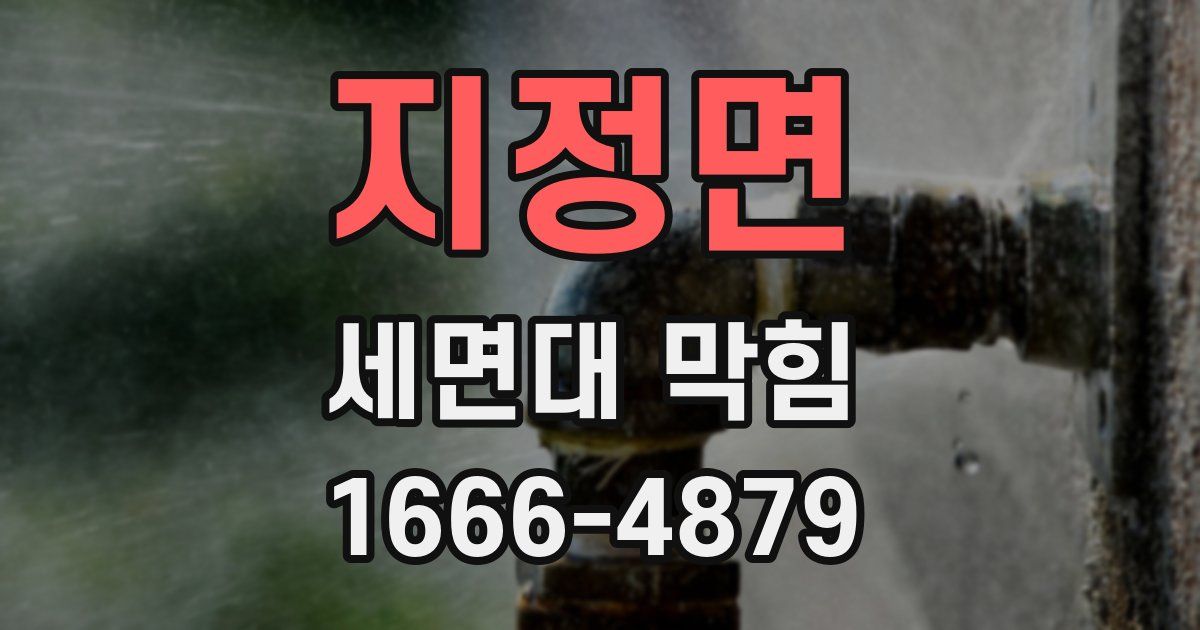 지정면 세면대 막힘