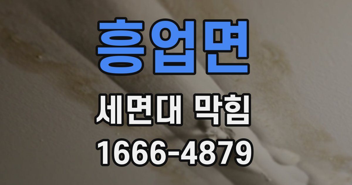 흥업면 세면대 막힘