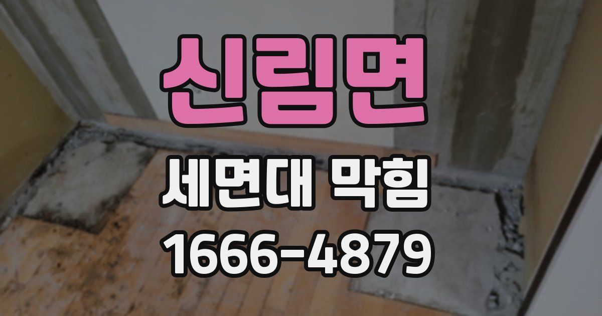 신림면 세면대 막힘