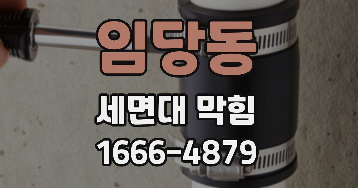 임당동 세면대 막힘