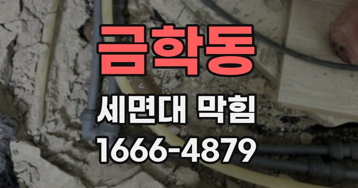 금학동 세면대 막힘