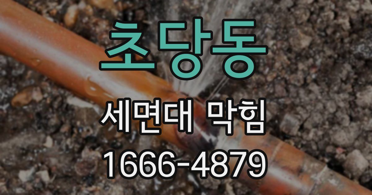 초당동 세면대 막힘
