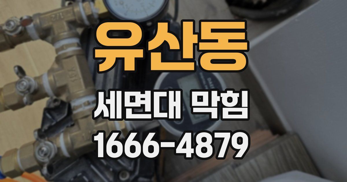 유산동 세면대 막힘
