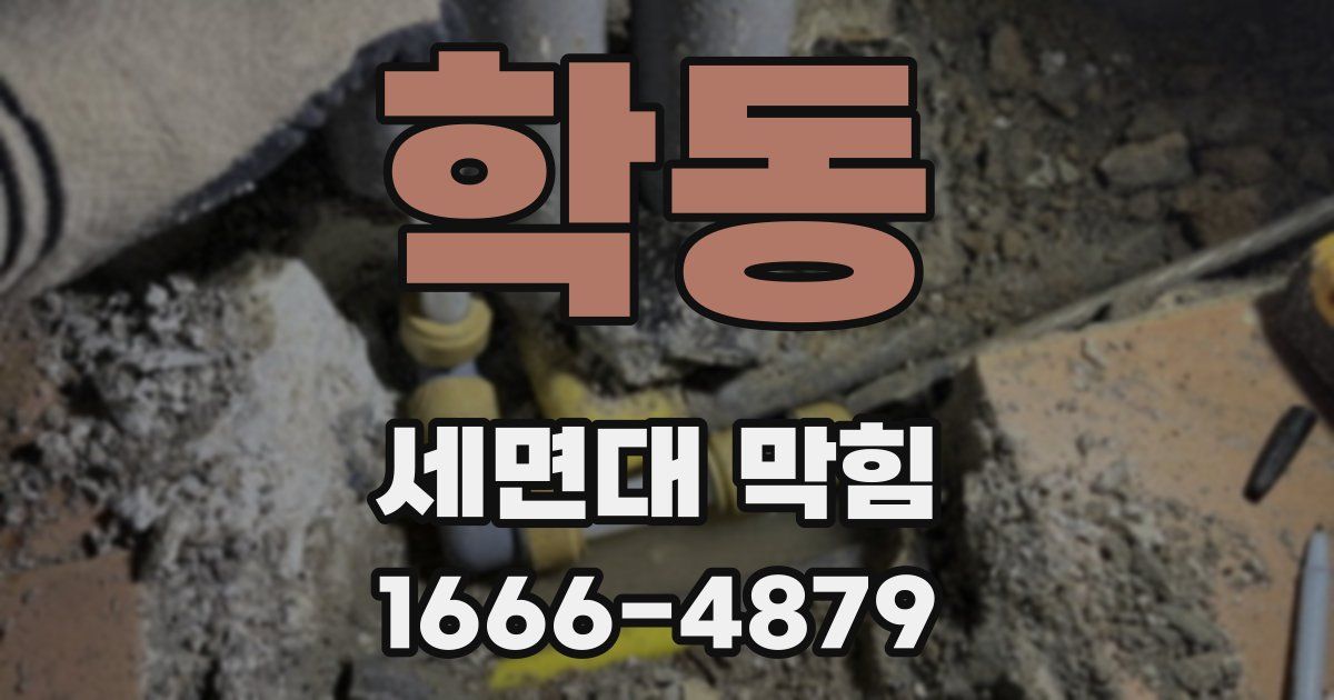 학동 세면대 막힘
