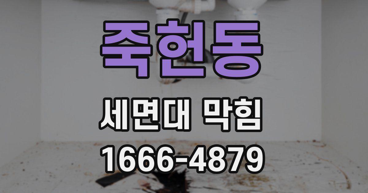 죽헌동 세면대 막힘