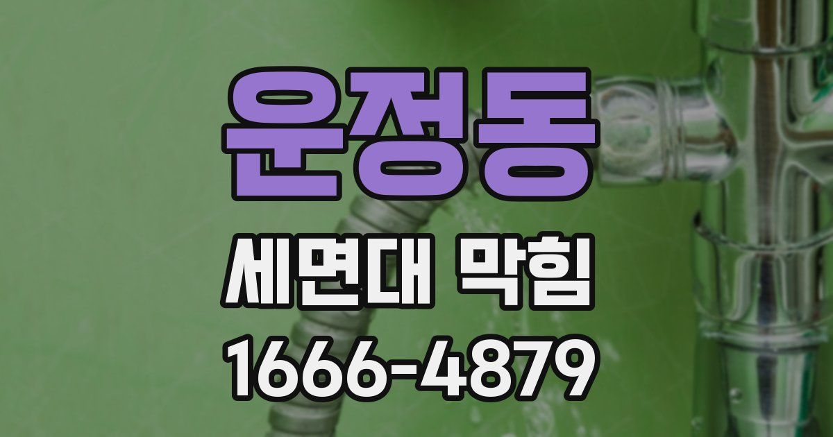 운정동 세면대 막힘