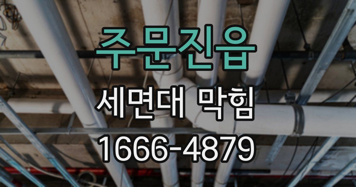 주문진읍 세면대 막힘