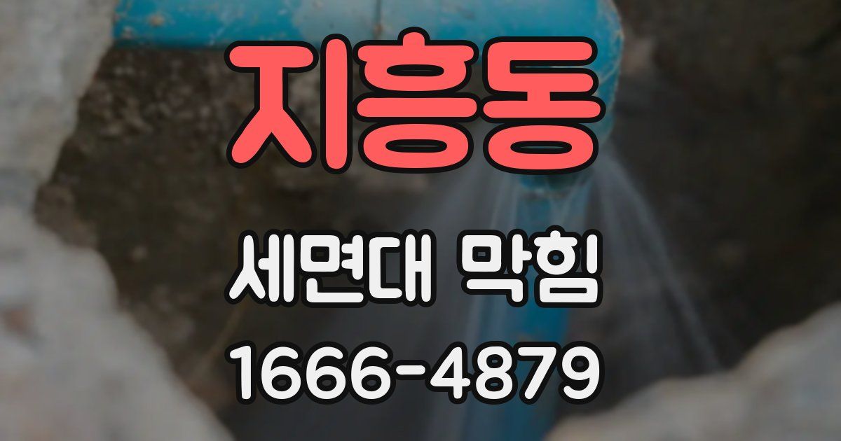 지흥동 세면대 막힘