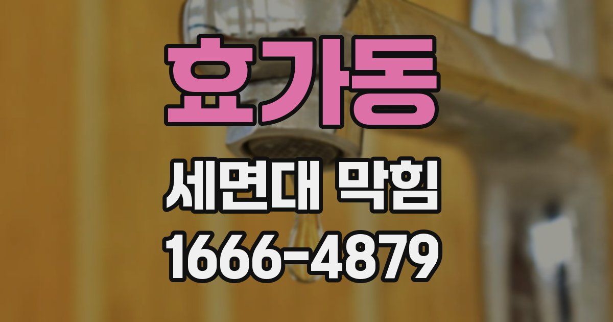 효가동 세면대 막힘