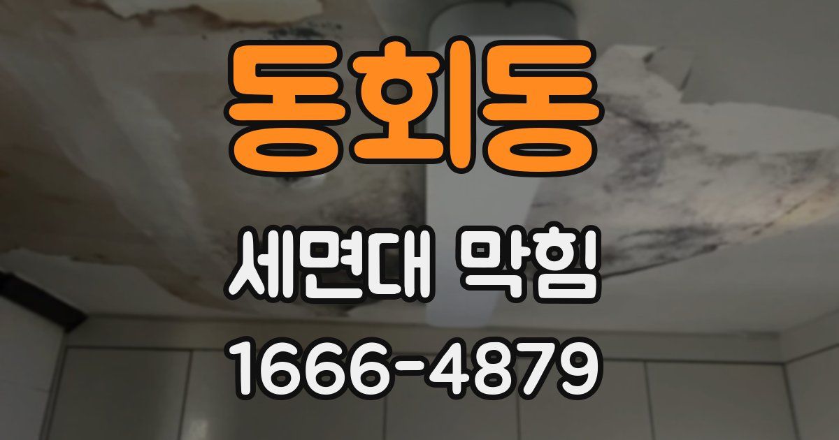 동회동 세면대 막힘