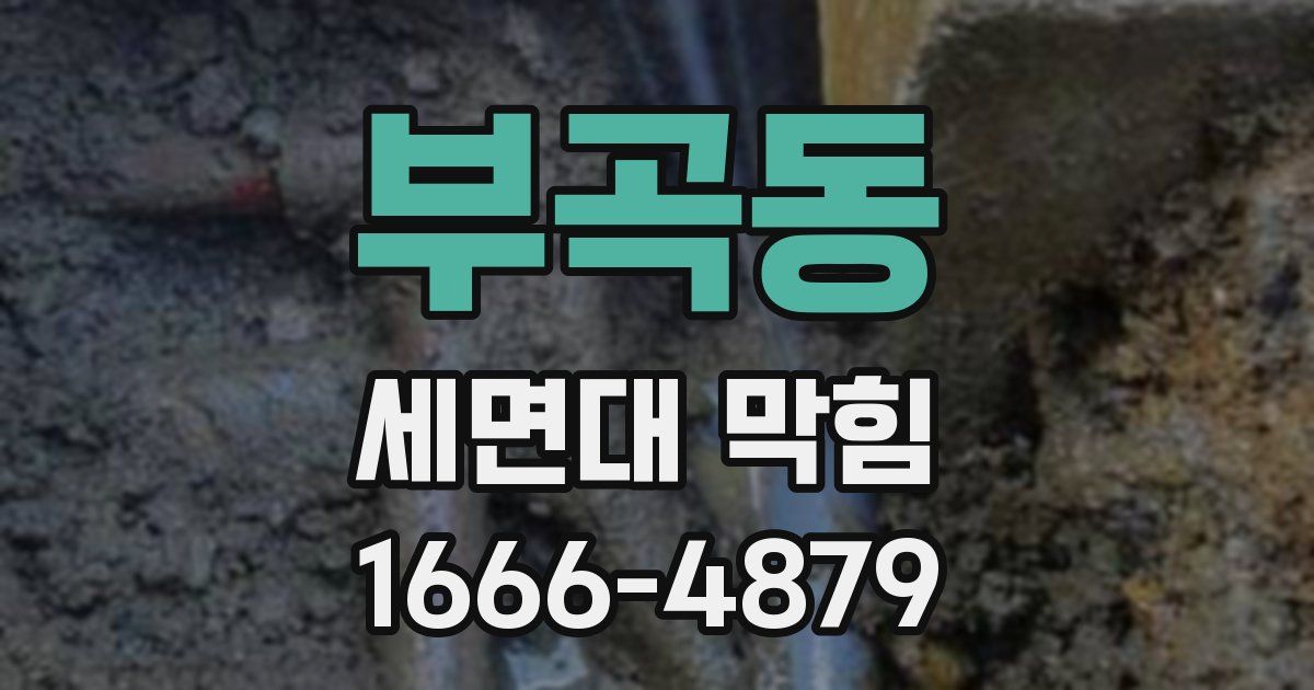 부곡동 세면대 막힘