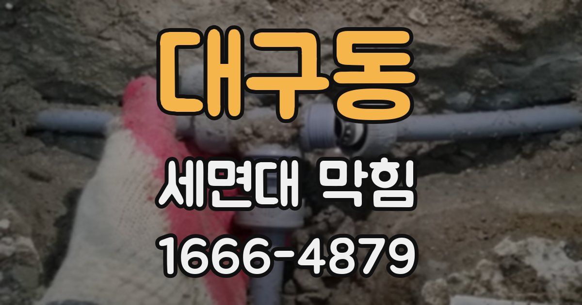 대구동 세면대 막힘