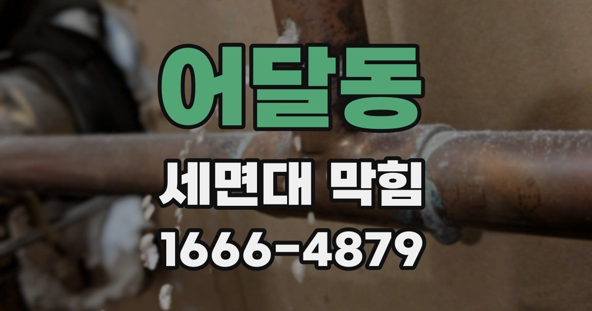 어달동 세면대 막힘