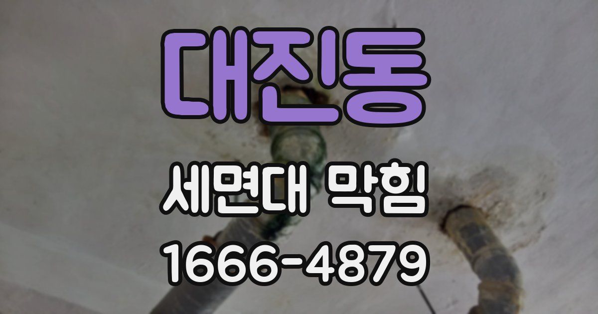 대진동 세면대 막힘