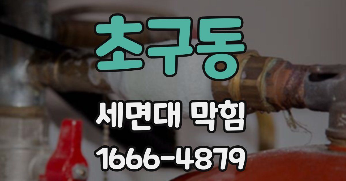 초구동 세면대 막힘