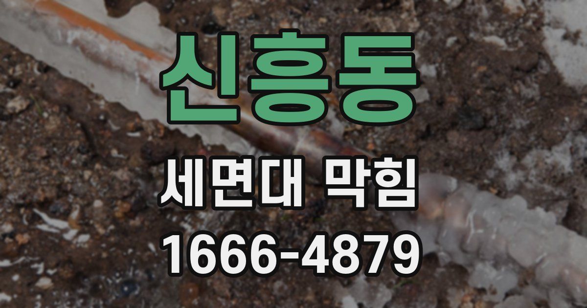 신흥동 세면대 막힘