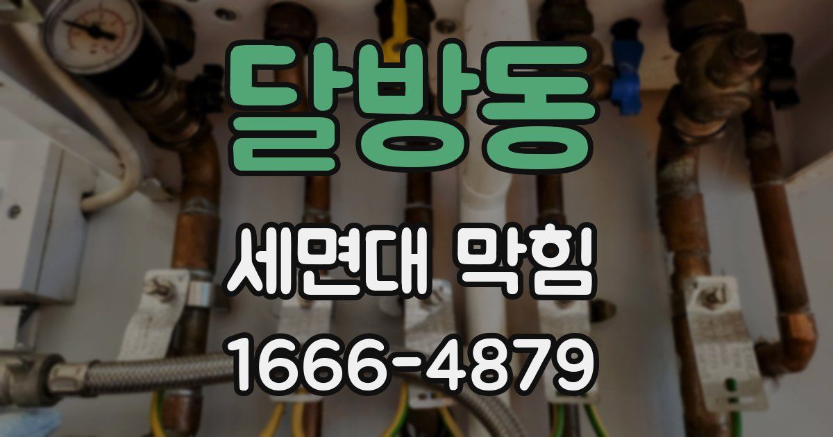 달방동 세면대 막힘