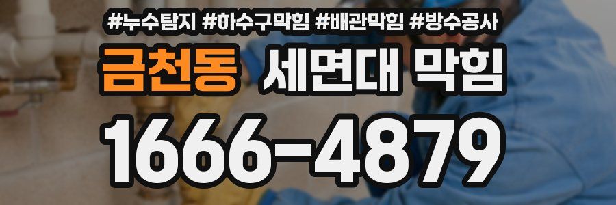 금천동 세면대 막힘