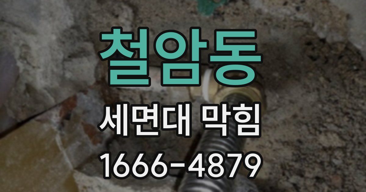 철암동 세면대 막힘
