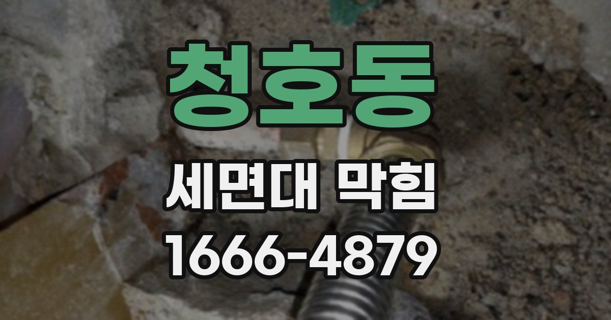 청호동 세면대 막힘