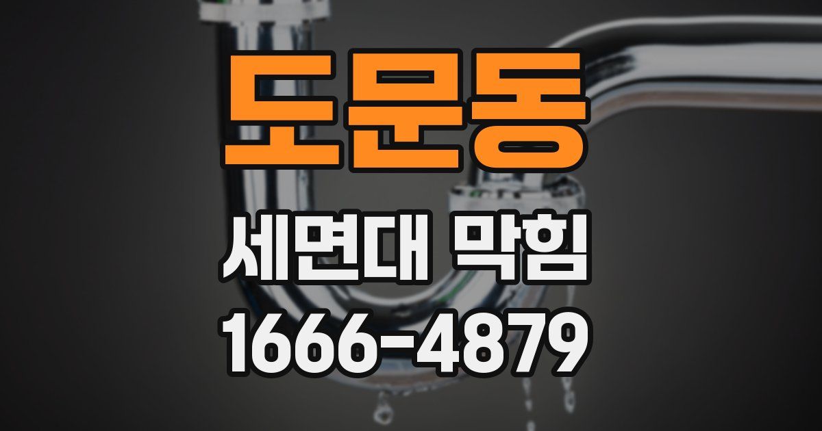 도문동 세면대 막힘