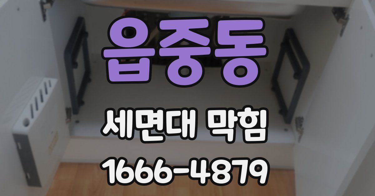 읍중동 세면대 막힘