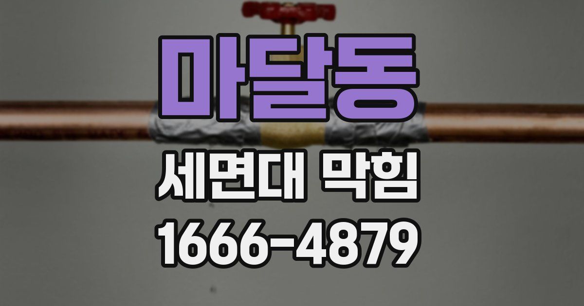 마달동 세면대 막힘
