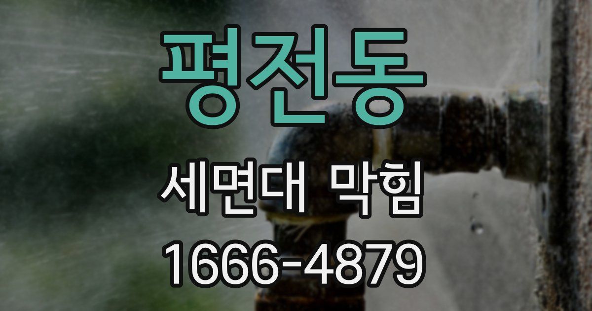평전동 세면대 막힘