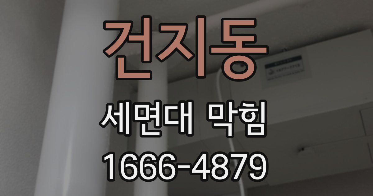 건지동 세면대 막힘