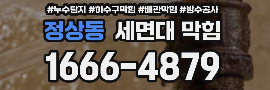 정상동 세면대 막힘