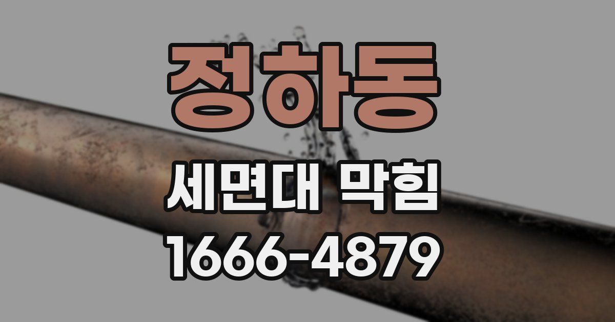 정하동 세면대 막힘