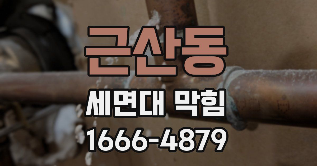 근산동 세면대 막힘