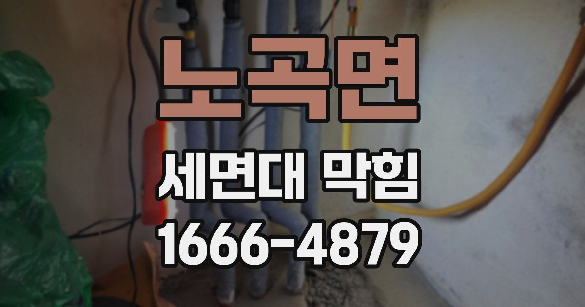 노곡면 세면대 막힘