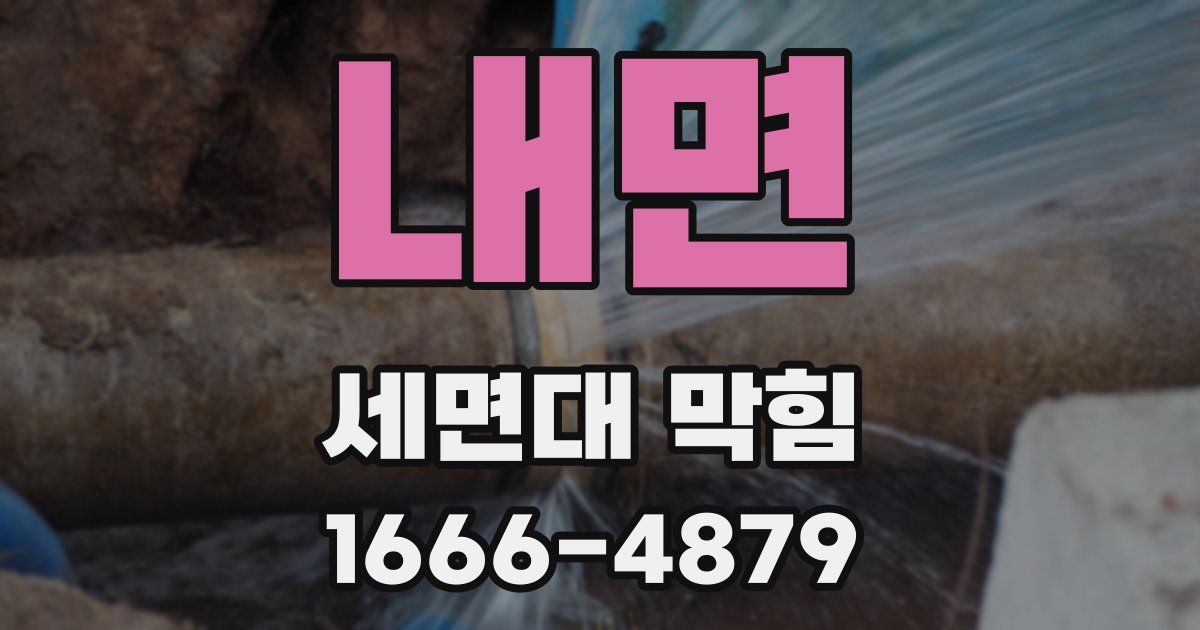 내면 세면대 막힘