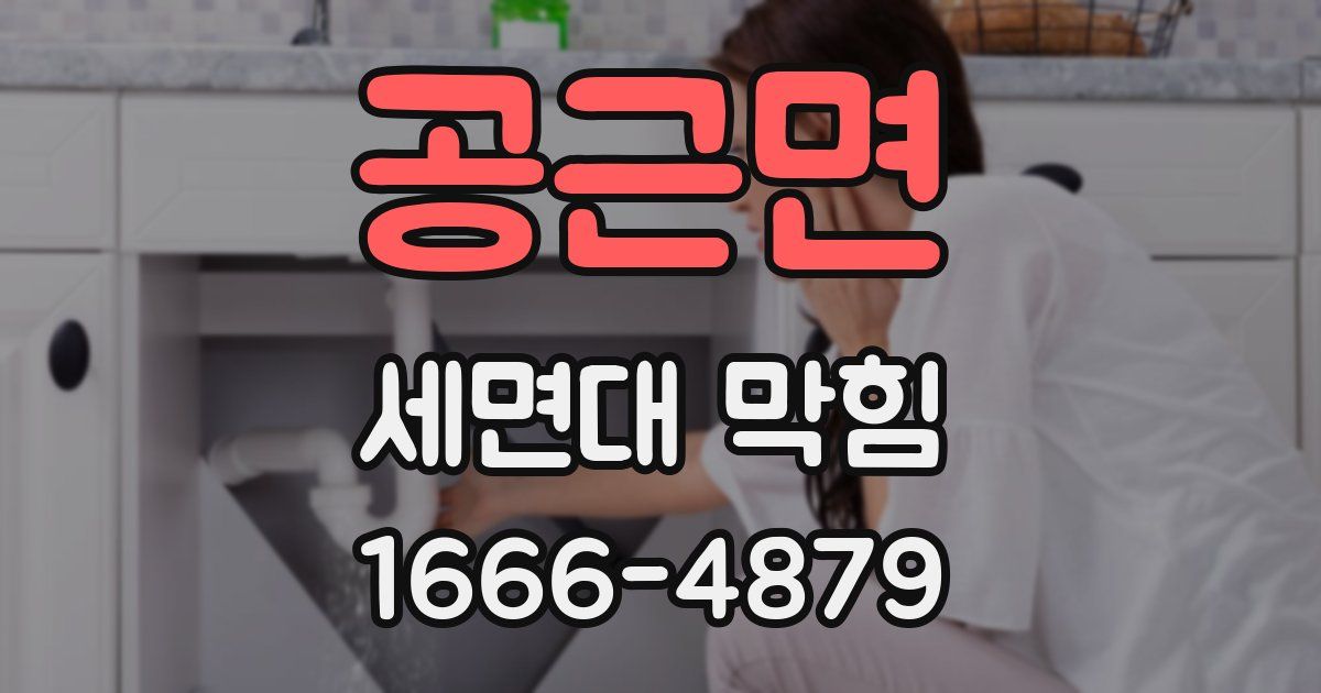 공근면 세면대 막힘