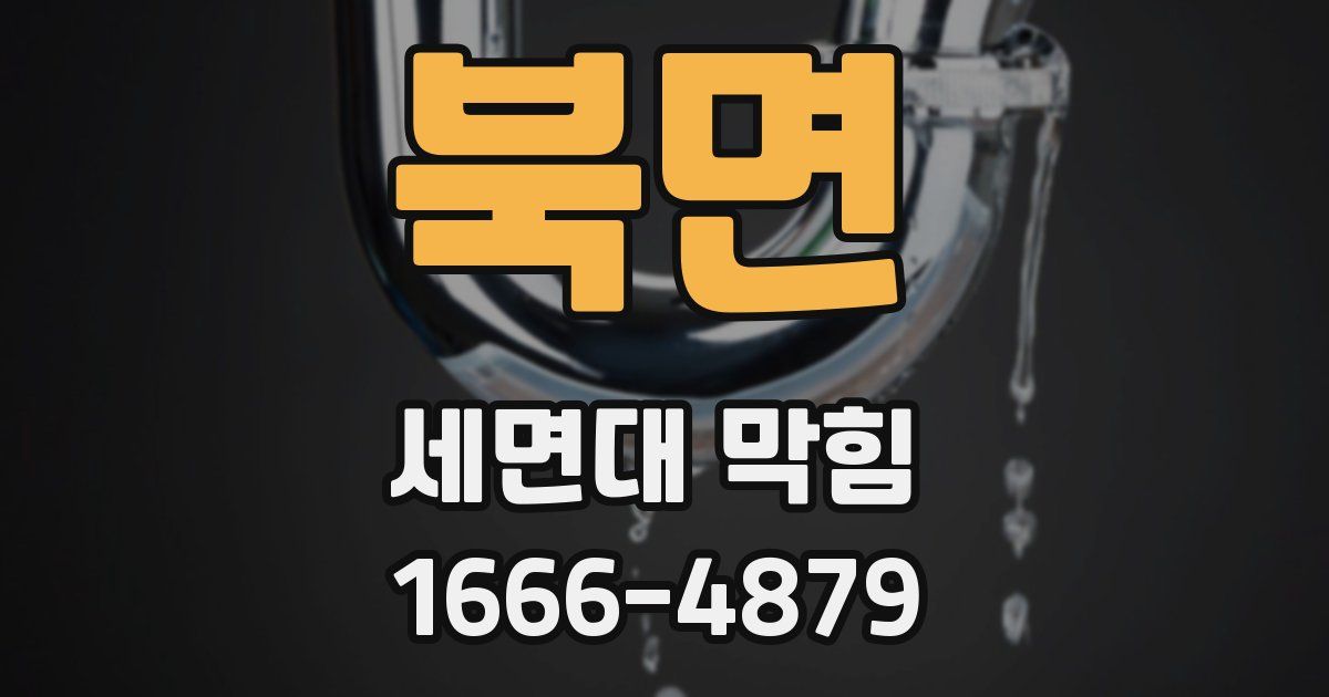 북면 세면대 막힘