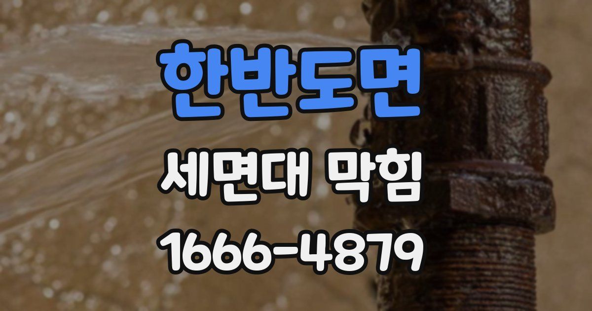 한반도면 세면대 막힘