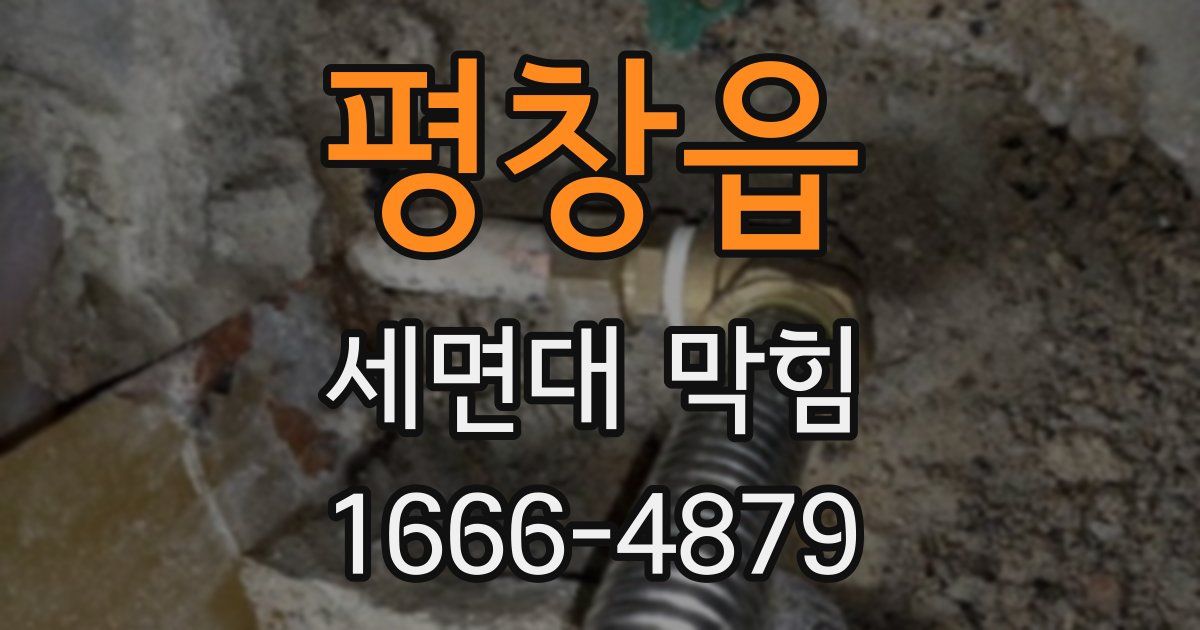 평창읍 세면대 막힘