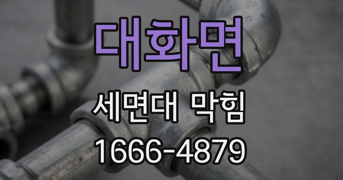 대화면 세면대 막힘