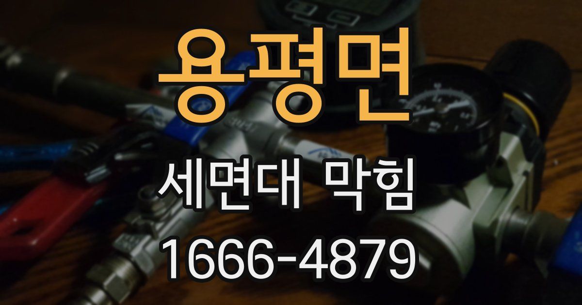 용평면 세면대 막힘