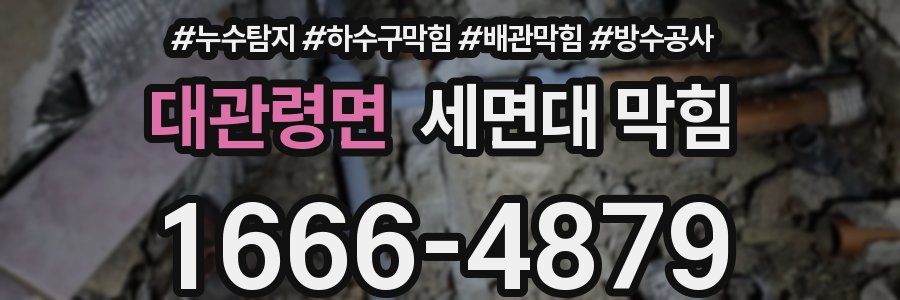 대관령면 세면대 막힘