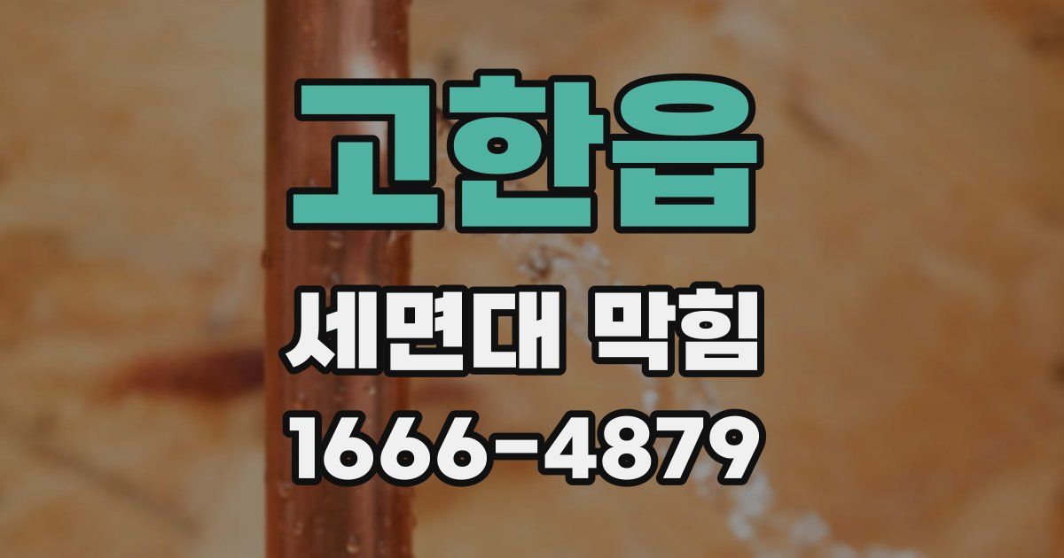 고한읍 세면대 막힘