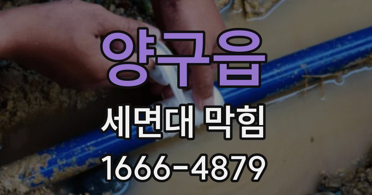 양구읍 세면대 막힘